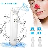 Abody Blackhead Remover Vacuum, Electric Skin Facial Pore Cleaner Blackhead Vacuum Suction Removal Blackhead Extractor with LED Display and 4 Suction Heads for Women Men Face Nose