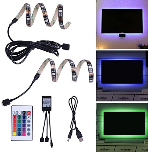 LED TV Backlight Bias Lighting for HDTV, Desktop PC USB Powered Home Theater Accent Lighting RGB Multi Color LED Strip Light With Remote (Reduce Eye Fatigue and Increase Image Clarity) LZ Lighting
