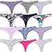 UWOCEKA Sexy Underwear,Variety of Women Cotton T-Back Thong Lace Panties(12PCS,2XL)