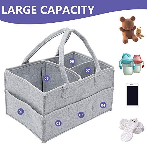 Steppiano おむつストッカー ベビー用品収納 オムツ収納ケース 折りたたみ オムツ収納ボックス ベビー用品収納バッグ おむつバッグ ベビー用品 出産祝い ギフト バッグ オムツストッカー 収納バッグ おもちゃ 取り外し可能 グレー B086pwtr5j 925円 セール開催中