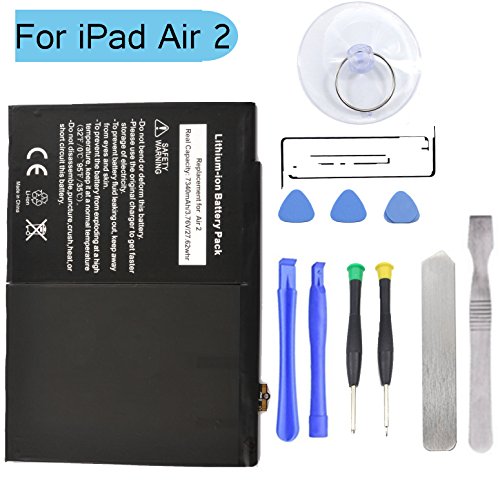 Ogodeal Replacement Battery Kit for Apple iPad Air 2 A1566, iPad Air 2 A1567, iPad 6 (6th Generation) Battery Replacement with Complete Full Set Repair Tools - Thumbnail 6