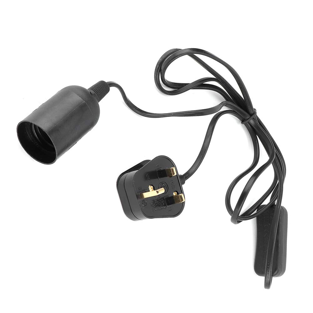 Reptile Heat Lamp Holder, Black E27 Reptile Habitat Heating Light Bulb Holder Lampshade for Aquarium Terrariums Brooder Coop