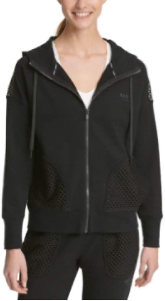 Sweat Capuche Femme DKNY Sport Noir Zippé – Taille M