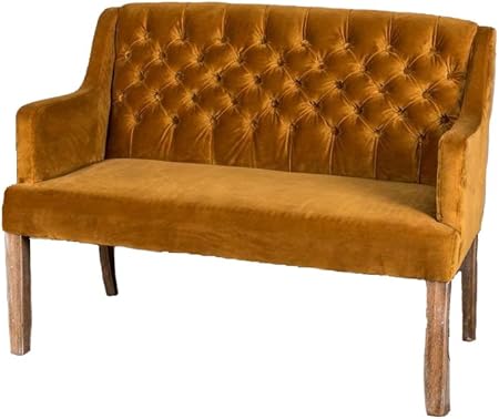 Peppermill Interiors Velvet Upholstered Bench Seat French Style Button Back Dining Room Bench Sofa 2 Seater Amazon Co Uk Kitchen Home