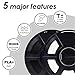 PLA+ Filament 3D Printer Filament,2kg Spool (4.4 lbs) 1.75mm,Dimensional Accuracy +/- 0.02 mm, 2 Packs (Black + White) by SUNLU