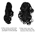Beauty Angelbella Curly Ponytail Extension 14 Inch, Synthetic Short Curly Wave Claw Clip Ponytail Hairpieces for Women Black