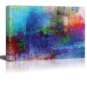 A Grunge Like Color Splash on Canvas - Canvas Art Home Art - 12x18 inches