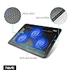 havit Cooling Pad 12"-17" Laptop Cooler with 3 Ultra Quiet Fans, Ergonomic Comfort Notebook Cooler with 2 USB Ports, HV-F2056