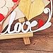 Creawoo Heart Shaped Wooden Wedding Guest Book Framed Alternative Unique Heart Drop Box Design - Wedding Wood Guest Book Gift Idea (Wood Frame)