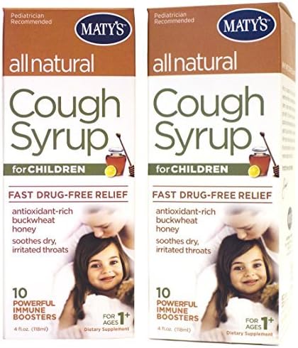 Matys All Natural Childrens Cough Syrup, 4 oz(Pack of 2) by Matys Quiet Relief Cough Syrup