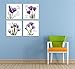Baby Plum 4Pcs/Sets Huge Modern Giclee Prints Framed Artwork Love Hope Imagine and Believe Purple Flowers Pictures Photo Paintings Print on Canvas, Wall Art for Home Walls Decor, Ready to Hang