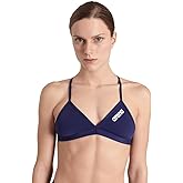ARENA Women’s Team Solid Swim Top Tie Back Athletic Bikini Top Only Competitive Swimming Training Ladies Bathing Suit