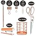 Rose Gold Desk Accessories | 7 Desktop Essentials (44 Items Total) | Office Supply Set & Organizer in Rose Gold Décor