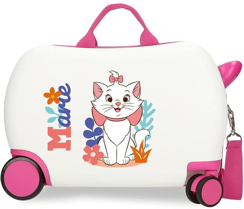 Joumma Disney Marie In White Maleta Infantil Blanco 45x31x20 cms Rígida ABS 24,6L 1,8 kgs 4 Ruedas Equipaje Mano