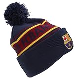 FC Barcelona Unisex Knitted Bobble Hat
