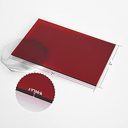 5 Pack Acrylic Sheet Red Transparent Colored