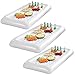 Sorbus White Inflatable Drinks & Food Serving Bar with Drain Plug (3 Salad Bars)