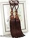 EleCharm 1 Pair Crystal Beads Drapery Tassel Curtain Rope Tie Band Home Decor (Coffee)