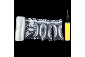 BZQZDAI 222 Count 66Ft/Roll Sturdy Inflatable Air Pillows Air Cushions Bags Box Packing Supply Purse Fillers Stuffers for Shape, No Machine Needed, Transparent, Polyethylene, Nylon