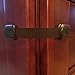 BabyKeeps Child Safety Locks - Latches to Baby Proof Cabinets, Drawers, Appliances - No Drilling - Plus Extra 3M Adhesive Included - Adjustable Length - 6 Pack, Brown