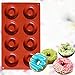 Ozera 8 Cavity Silicone Donut Pan (2 Pack), Muffin Cups, Cake Baking Ring, Biscuit Mold
