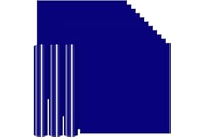 JANDJPACKAGING Royal Blue Permanent Vinyl - 14 Pack 12” x 12” Royal Blue Adhesive Vinyl, Blue Vinyl for Cricut, Silhouette, Expressions, Cameo, Signs