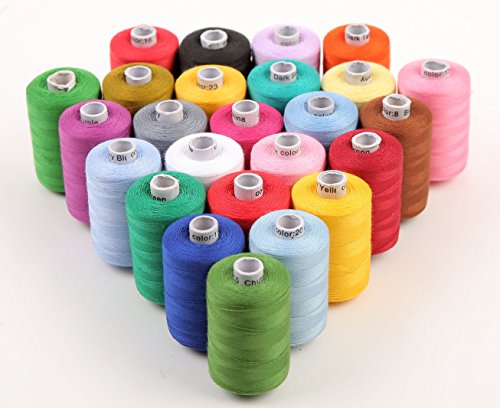 PREMIUM 25 1100yards Spools of 3-PLY Polyester threads - Regular Colors from ThreadNanny