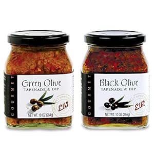 Elki's Gourmet - Bundle of Gourmet Sauces - 9-10 oz jars (Black/Green Olive Tapenade Varieties)