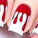 Whats Up Nails - Dripping Vinyl Stencils for Nail Art Design (1 Sheet, 36 Stencils)