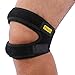 Yosoo Patella Knee Strap Adjustable Neoprene Infrapatellar Strap Band Brace for Knee Support Fits Running, Basketball, Outdoor Sports Help with Jumpers and Runners Knee, 11'' - 18'', Black
