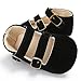 Voberry Baby Girls' Crib Moccasins Cute Soft Sole Sneakers Mary Jane Flat Shoes (0~6 Month, Black)