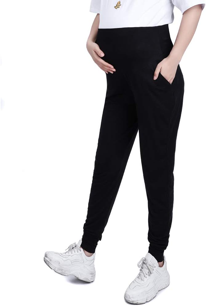 Women's Maternity Pants Super Soft Jogger Sweatpants with Pockets