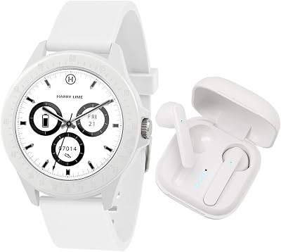 Harry Lime HA07-2000-TWS Smart Watch GPS White Earbuds iOS Android
