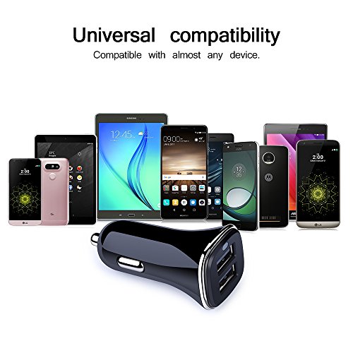 image for Dual USB Car Charger, FiveBox Phone Car Charger Adapter with 2 Pack Br