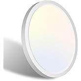 libtit 7 Inch White Flush Mount Ceiling Light, 15W 1500Lm Ceiling Light Fixture,3000K/4000K/6500K Color Selectable,Ultra-Thin