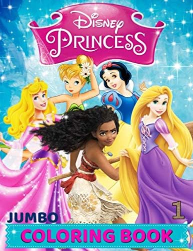 Disney Princesses Coloring Book: Princesses Jumbo Coloring Book For Kids Ages 4-8 (Over 130 Illustrations)
