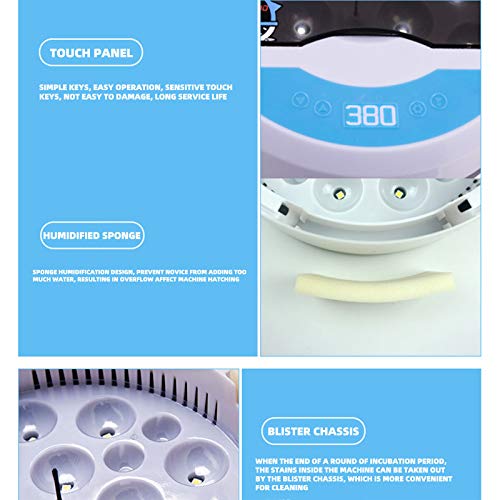 Vollautomatische Inkubator, Brutmaschine, Hühner Motorbrüter mit digitaler Präzieser Temperatur- und… – Bild 7