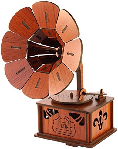 [Spring Clearance Sale] Rosewood Color-Phonograph 3D Wooden Puzzle for Children &amp; Adults , Wooden Jigsaw Puzzle Handmade Toy