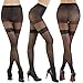 Women's Patterned Footed Tights Pantyhose 3pair or 2pair (One Size : XS to M, Lace Detail_Black 2Pair)