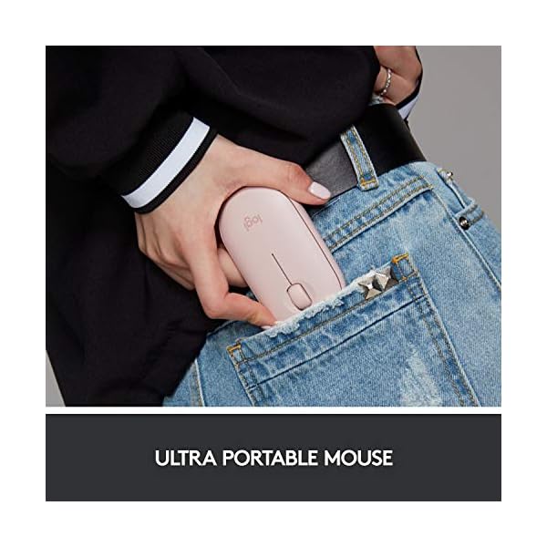 Logitech Pebble Wireless Mouse with Bluetooth or 2.4 GHz Receiver, Silent, Slim Computer Mouse with Quiet Clicks, for…