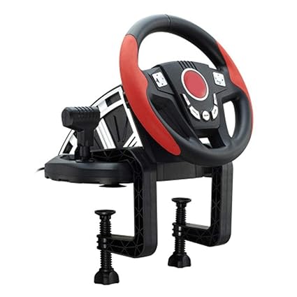 Blue-Yan Trailblazer Racing Wheel Support PC / PS3-Spiel Lenkrad 300 ° -Rotation Metallreifenform Supergröße Rough Leather Te