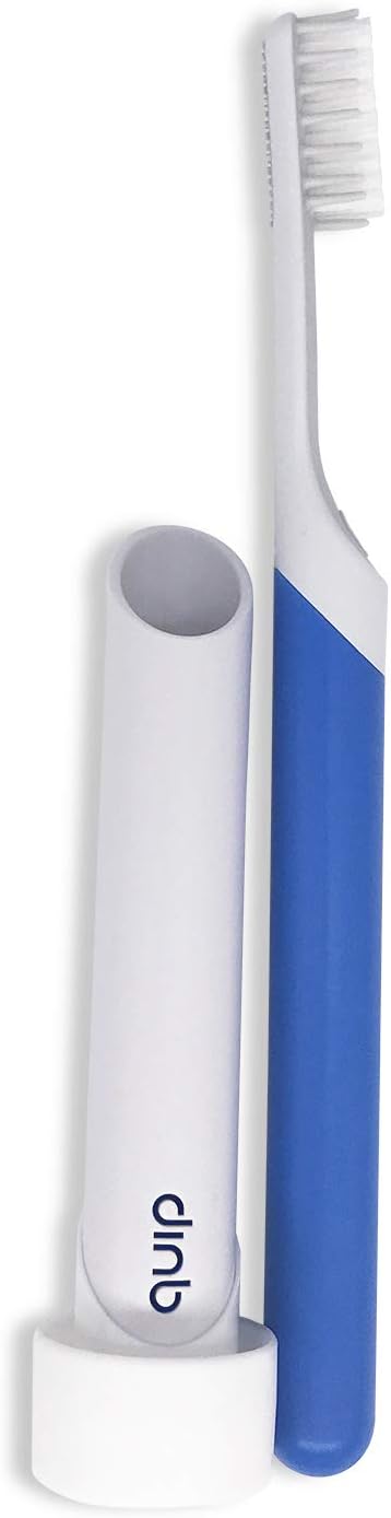 Quip Electric Toothbrush - Blue Color - Electric Brush and Travel Cover Mount - Frustration Free Packaging: Health & Personal Care