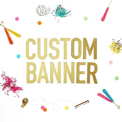 Amazon Com Custom Glitter Banner Available In Gold And Silver