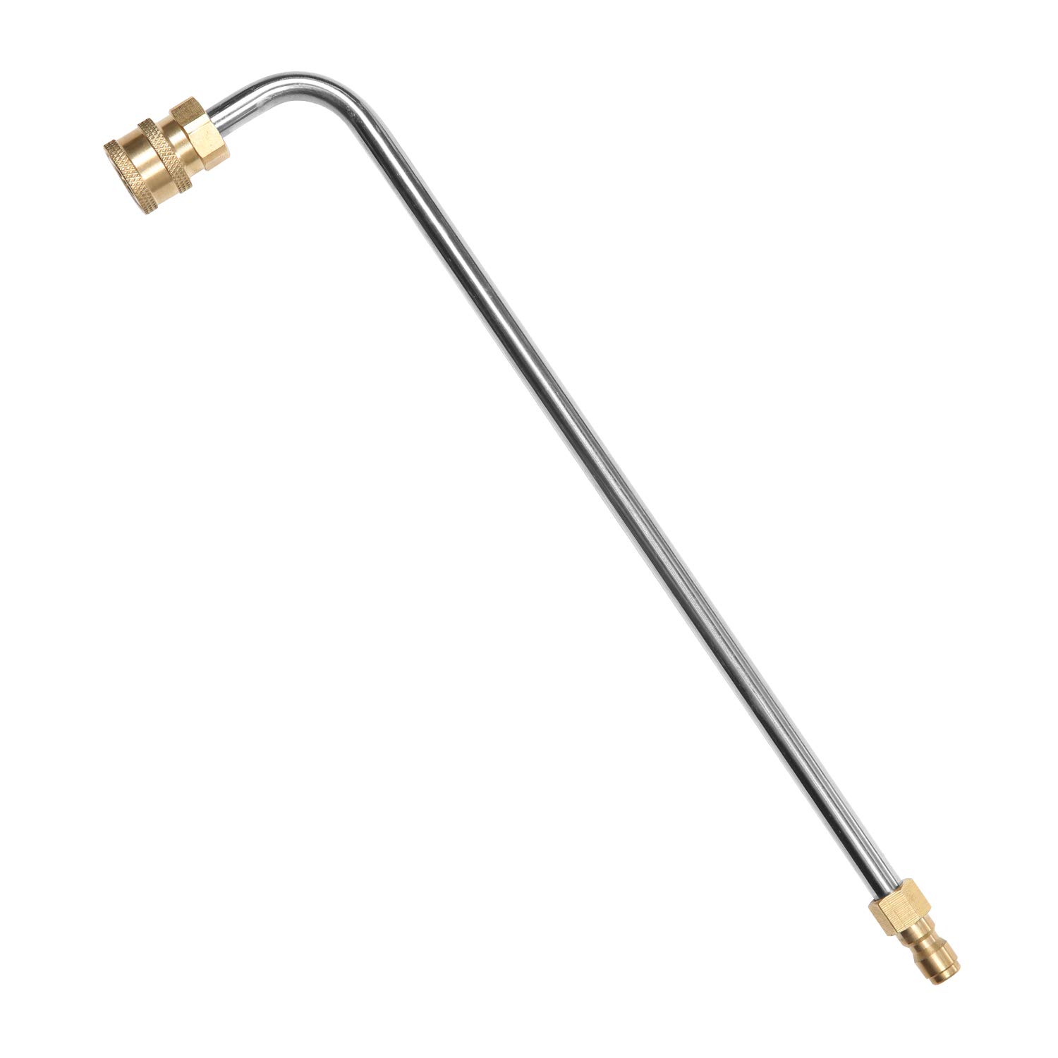 Sooprinse Washer Gutter Cleaner Attachment,Pressure Washer Gutter Rod for Lance/Wand 1/4 Inch Quick Connect,90 Degrees Curved Rod (14 inch)