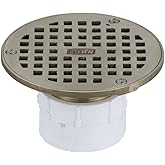 Zurn FD2210-PV2 Adjustable Floor Drain, PCV Body, 2" Solvent Weld Connection