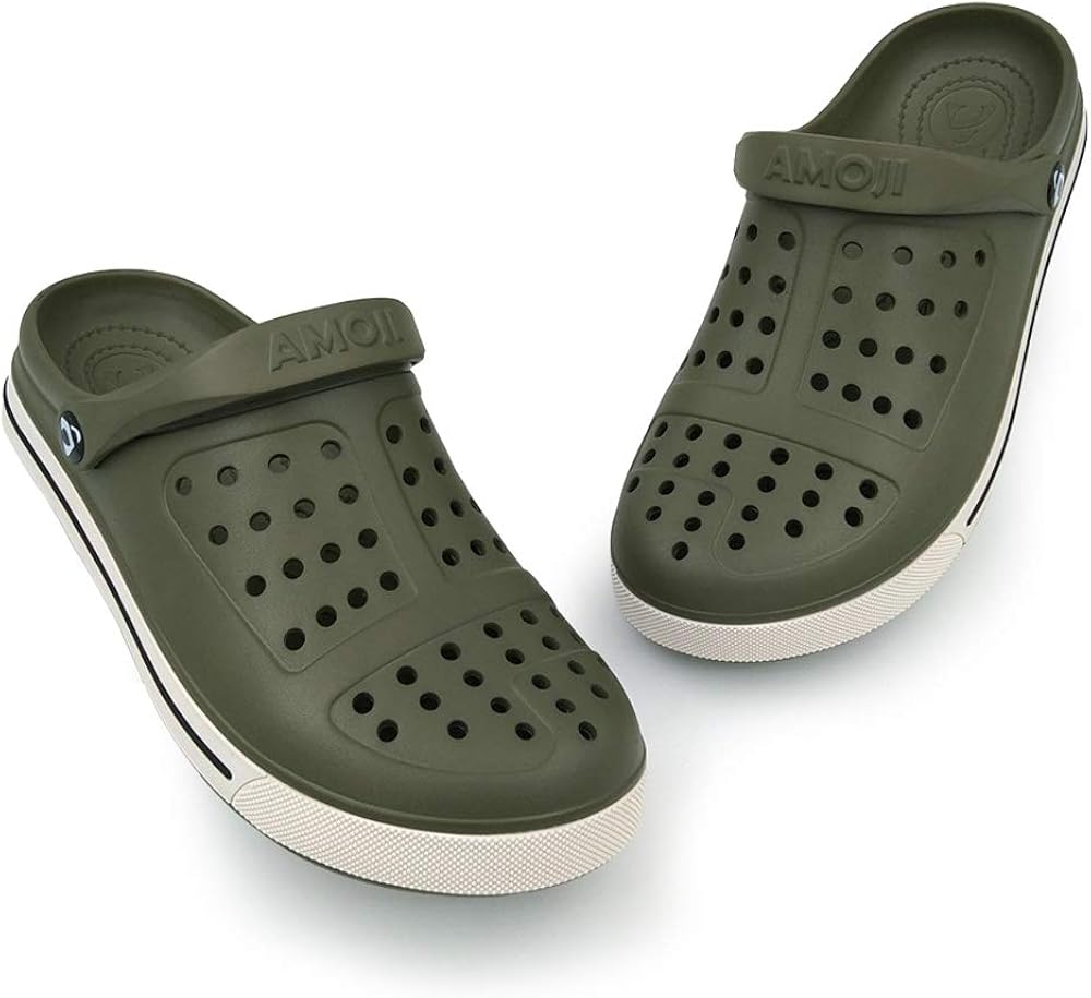  | Amoji Unisex Garden Clogs Slip On Shoes CL1820 | Mules & Clogs