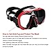 Whale An-ti Fog Dive Mask Scuba Diving Goggles,Waterproof and Quick Adjustable Snorkeling Masks for Men & Women-Red