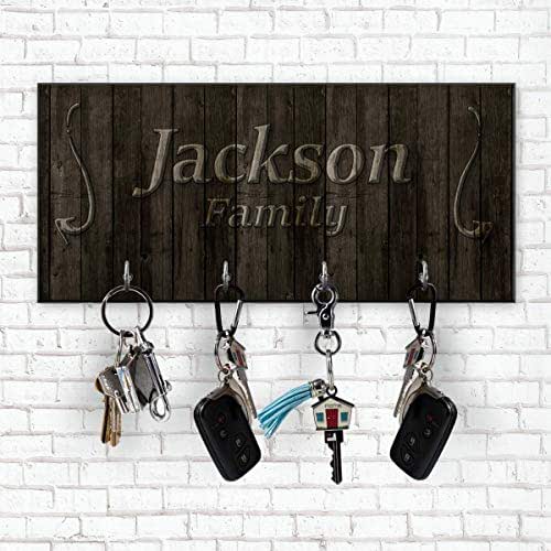 Personalized Family Key Hanger Wooden Design Wall Key