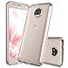 Moto G5S Plus, Style4U Scratch Resistant Shock Absorbent Ultra Slim Transparent Clear PC Back TPU Bumper Protective Case Cover for Moto G5S Plus w/ 2 Ring Holder Kickstands [Rose Gold]