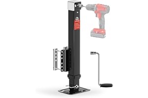 FZZD 8000 lbs Heavy Duty Trailer Jack, 20-24V Cordless Drill Compatible，28.6" Lift, for Utility, Yacht, Boat Trailer Jack,Black